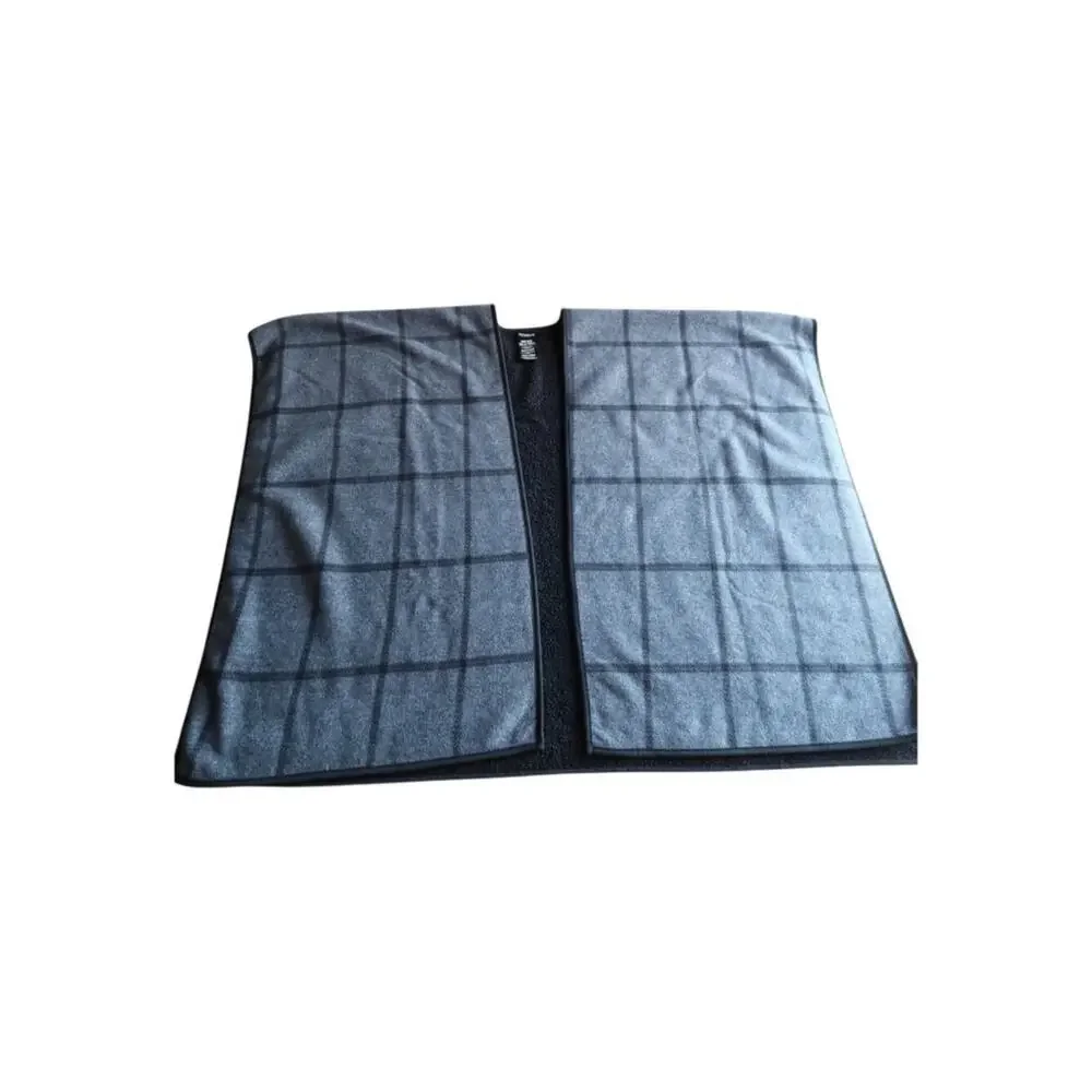 Ike Behar Grey Plaid Reversible Poncho Sherpa Wrap One Size Cozycore Loungewear